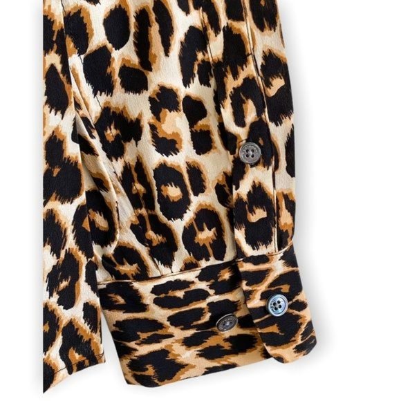 NWT Equipment Slim Signature Silk Shirt in Anima Print, Size M - Picture 5 of 9